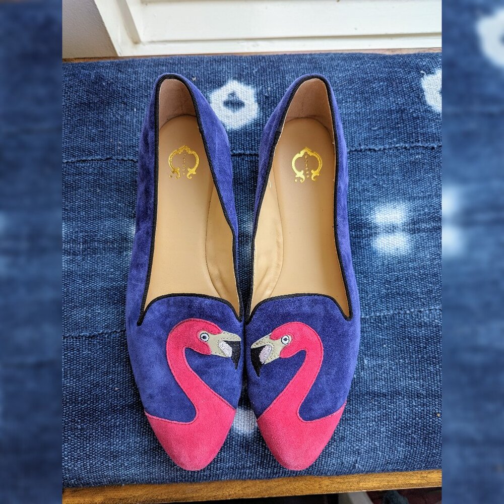 C Wonder Suede Flamingo Loafers